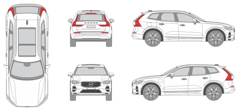 Volvo XC 60 Recharge 2021 SUV Template