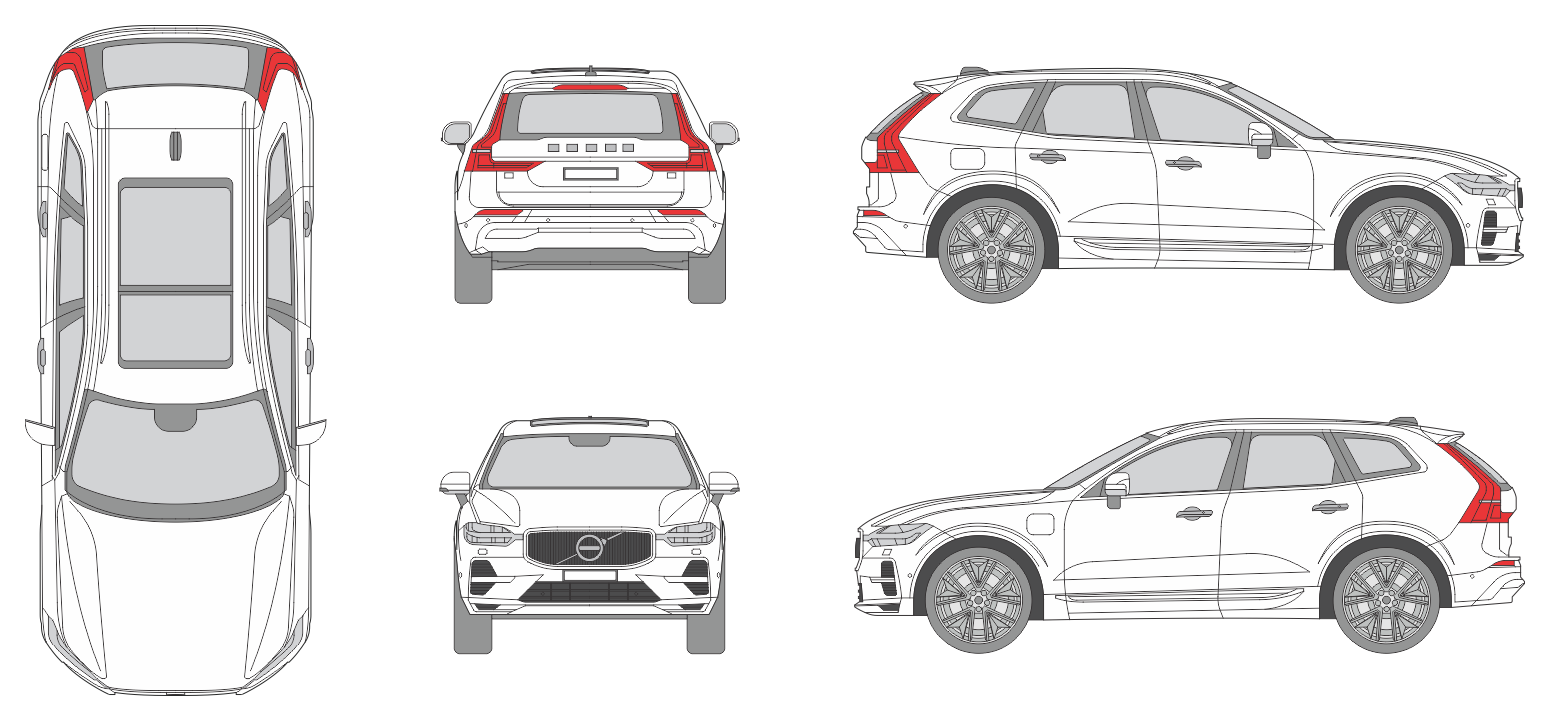Volvo XC 60 Recharge 2021 SUV Template