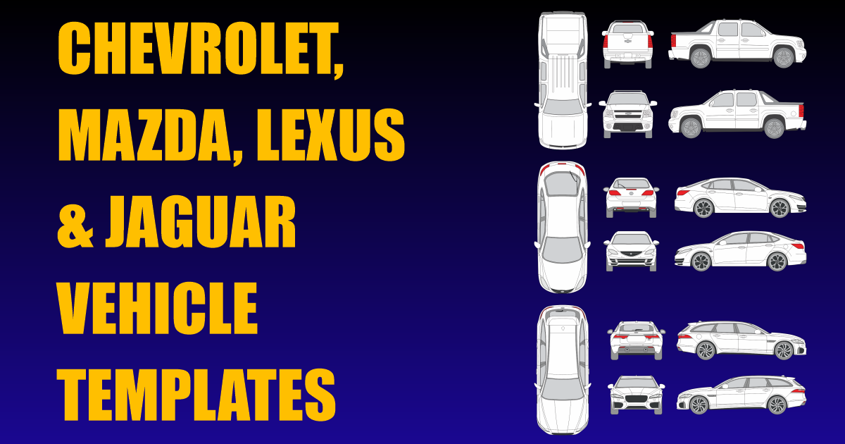 Chevrolet, Mazda, Lexus and Jaguar Vehicle Templates Added