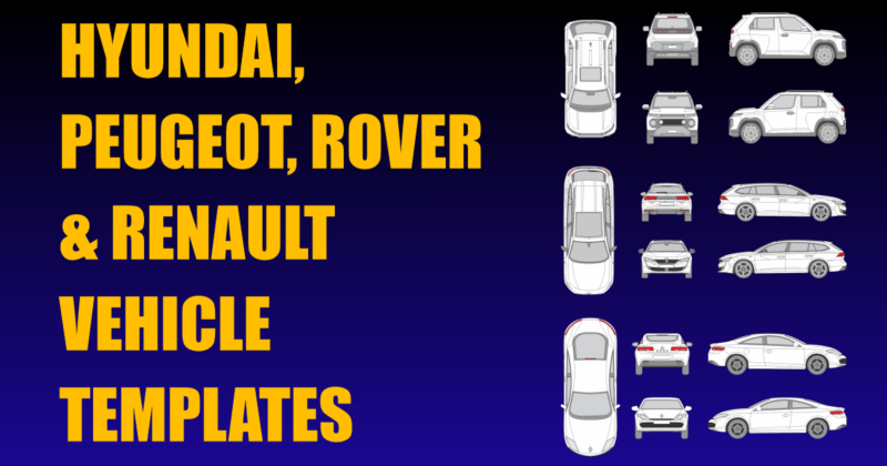Hyundai, Peugeot, Rover and Renault Vehicle Templates Added