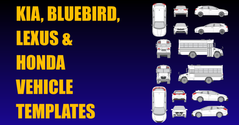 Kia, Bluebird, Lexus and Honda Vehicle Templates Added