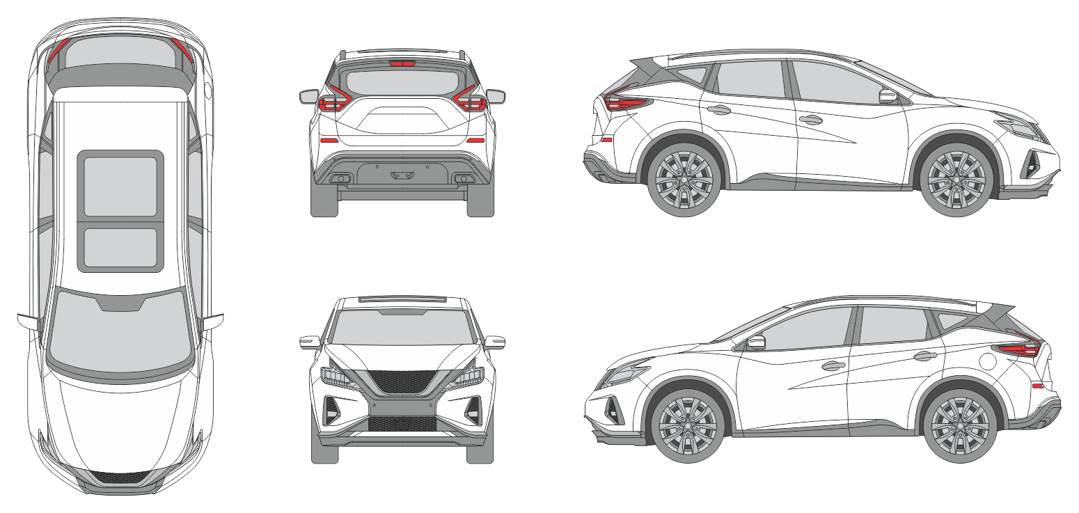 Nissan Murano 2023 SUV Template