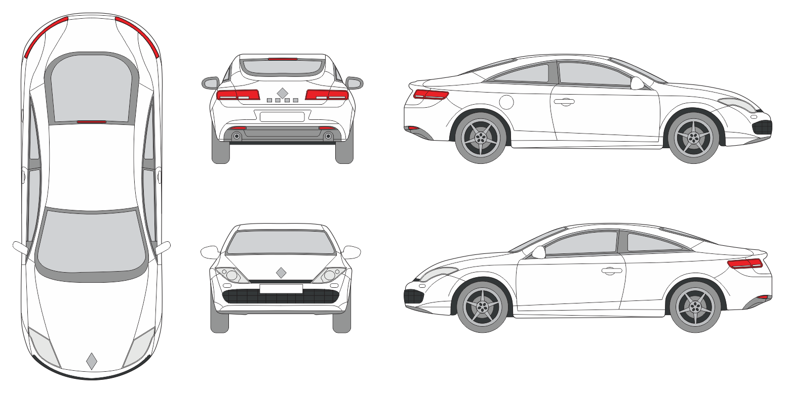 Renault Laguna 2008 Car Template