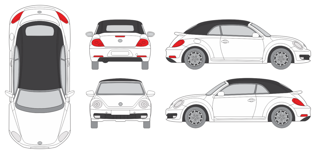 Volkswagen Beetle 2015 Car Template