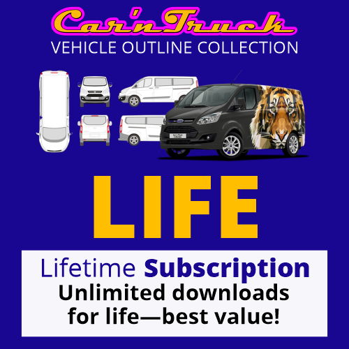 Car n Truck Vehicle Outline Collection - Lifetime Subscription