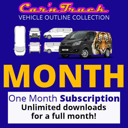 Car n Truck Vehicle Outline Collection - One Month Subscription