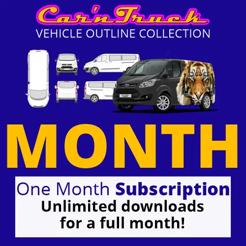 Car 'n Truck Vehicle Outline Collection - One Month Subscription