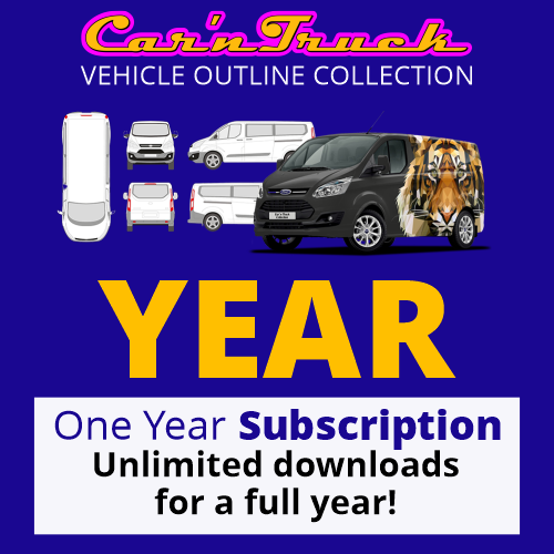 Car n Truck Vehicle Outline Collection - One Year Subscription