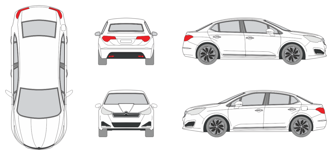 Citroen C4 L 2012 Car Template