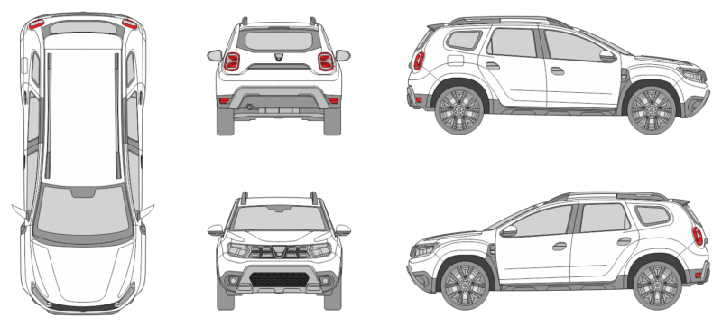 Dacia Duster 2021 SUV Template