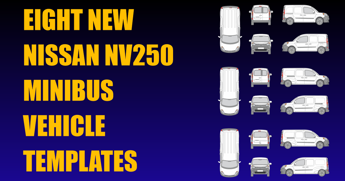 Eight New Nissan NV250 Minibus Vehicle Templates Added