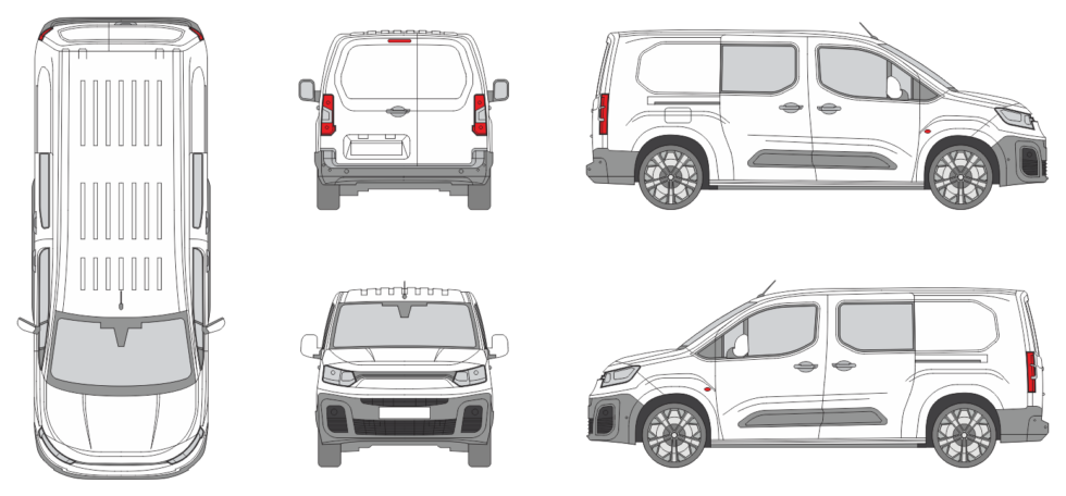 Fiat Doblo Maxi Cargo 2022 Long Slide Door RL - Vehicle Templates Unleashed