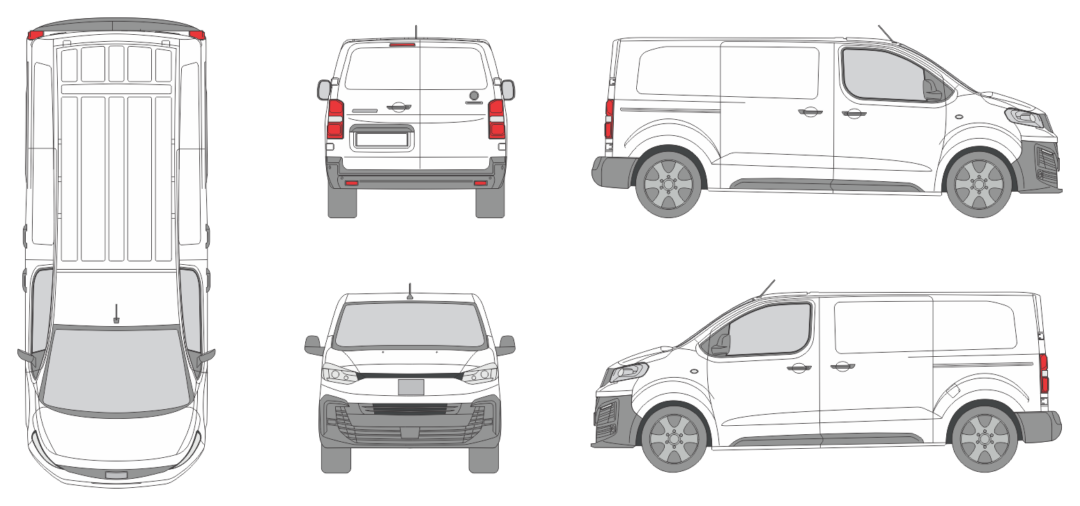 Fiat Scudo 2024 Med Long Med High Van Template