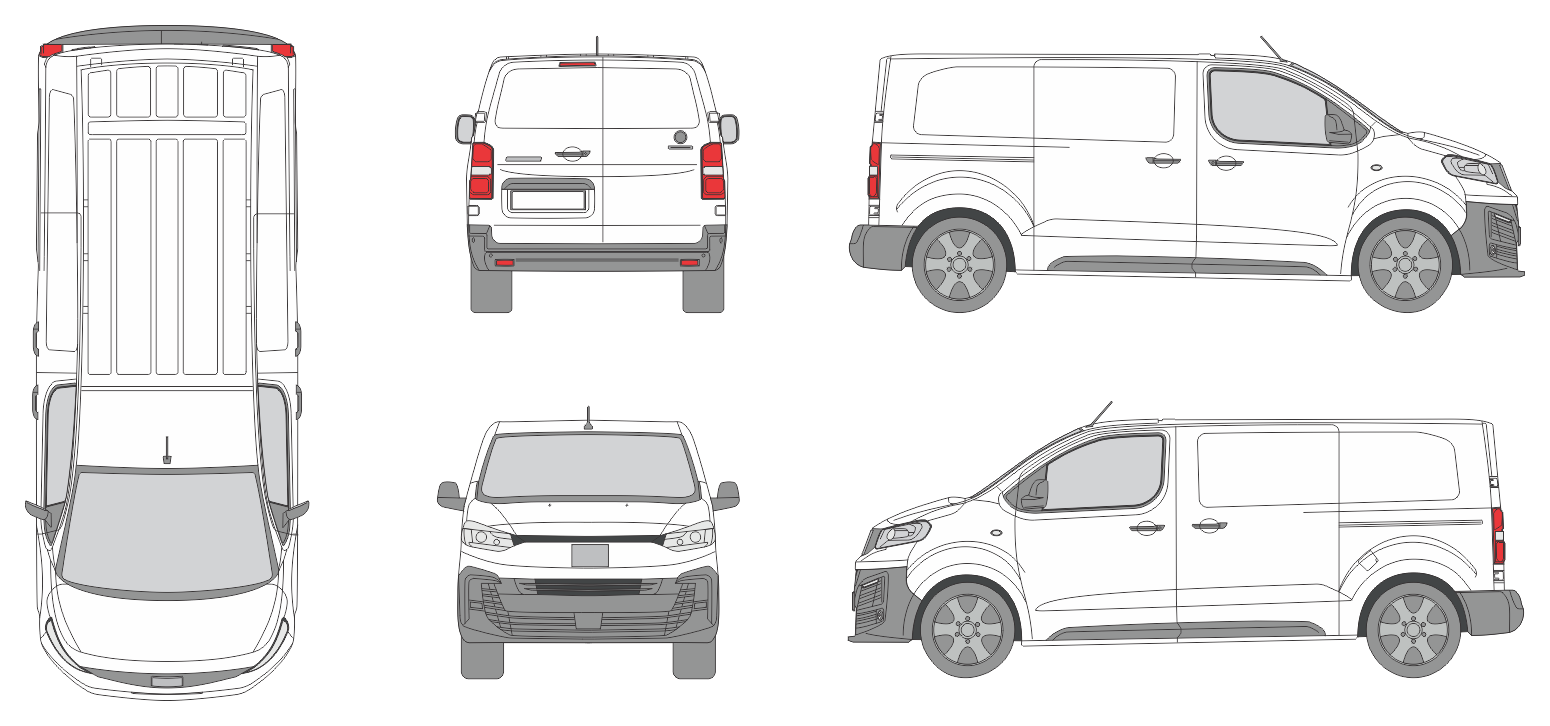 Fiat Scudo 2024 Med Long Med High Van Template