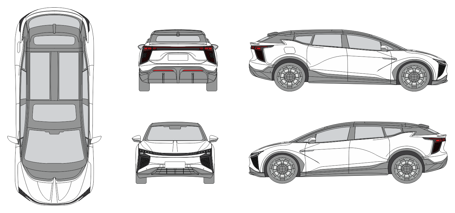 Hiphi X 2023 Car Template