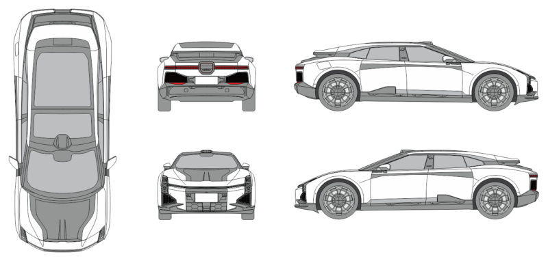 Hiphi Z 2023 Car Template