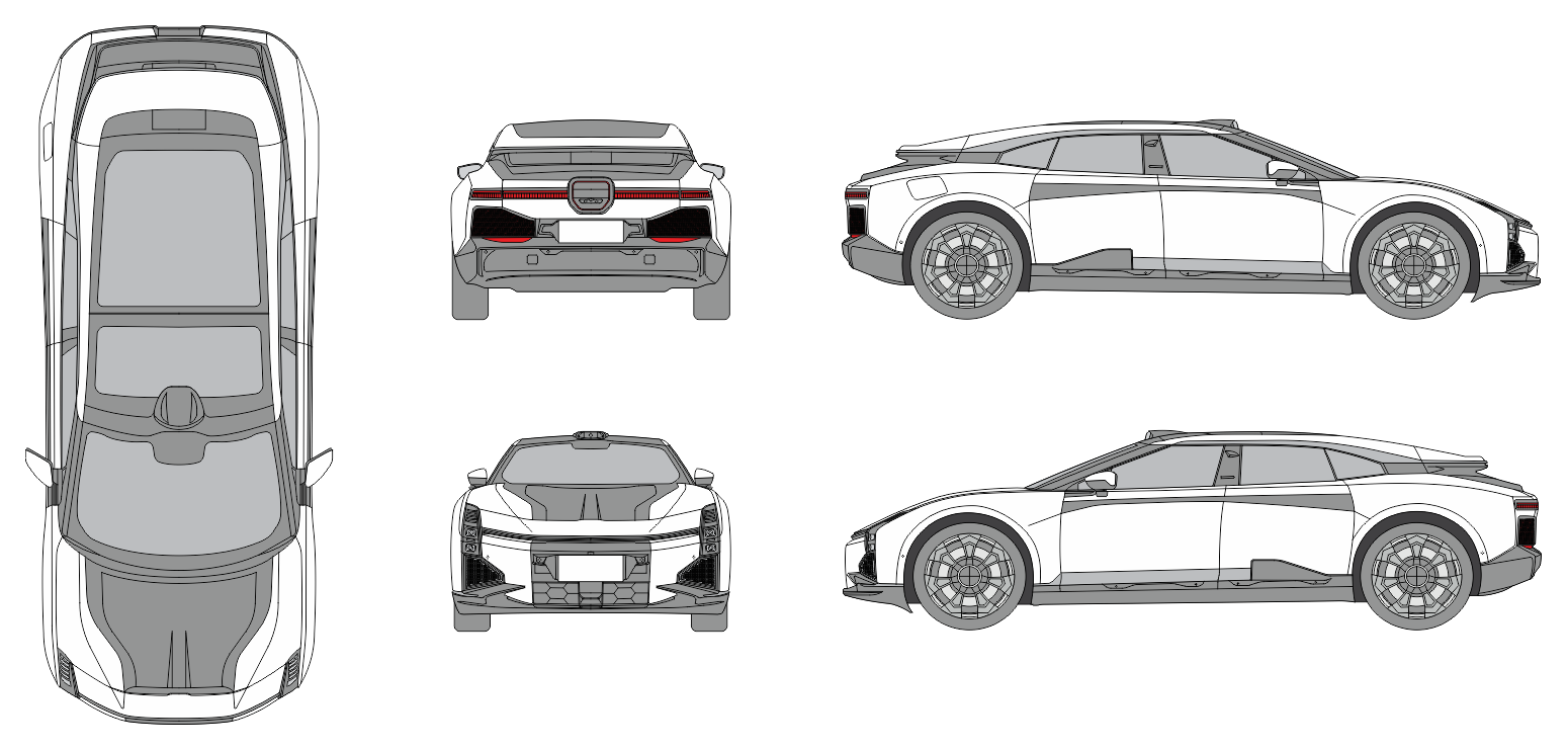 Hiphi Z 2023 Car Template