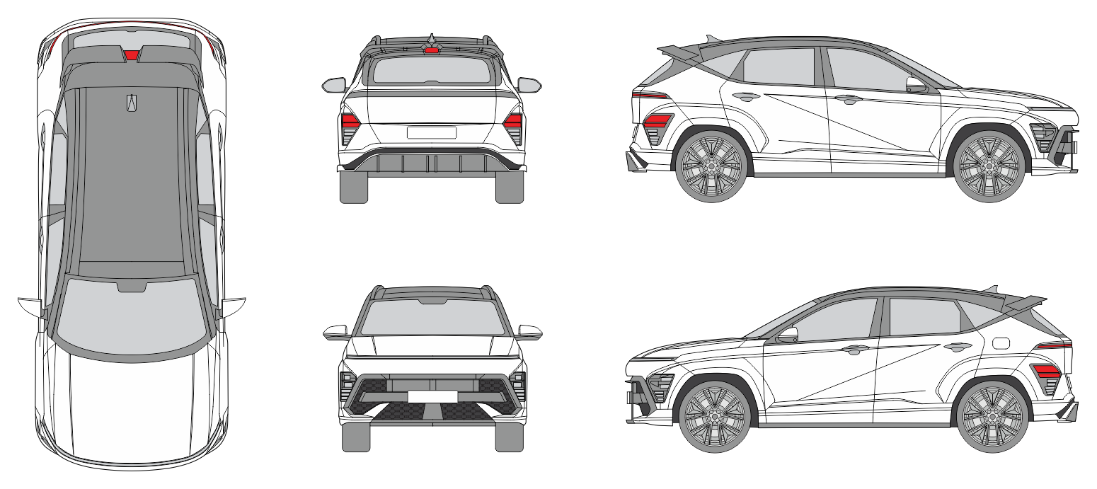 Hyundai Kona N 2024 SUV Template