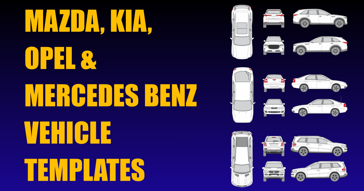 Mazda, Kia, Opel and Mercedes Benz Vehicle Templates Added