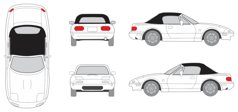 Mazda MX 5 1990 Car Template