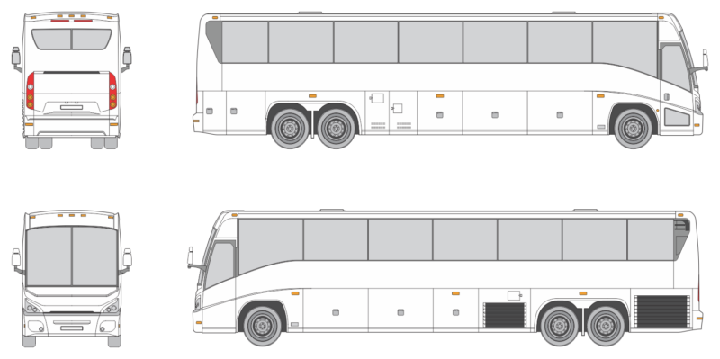 MCI J4500 2018 Bus Template