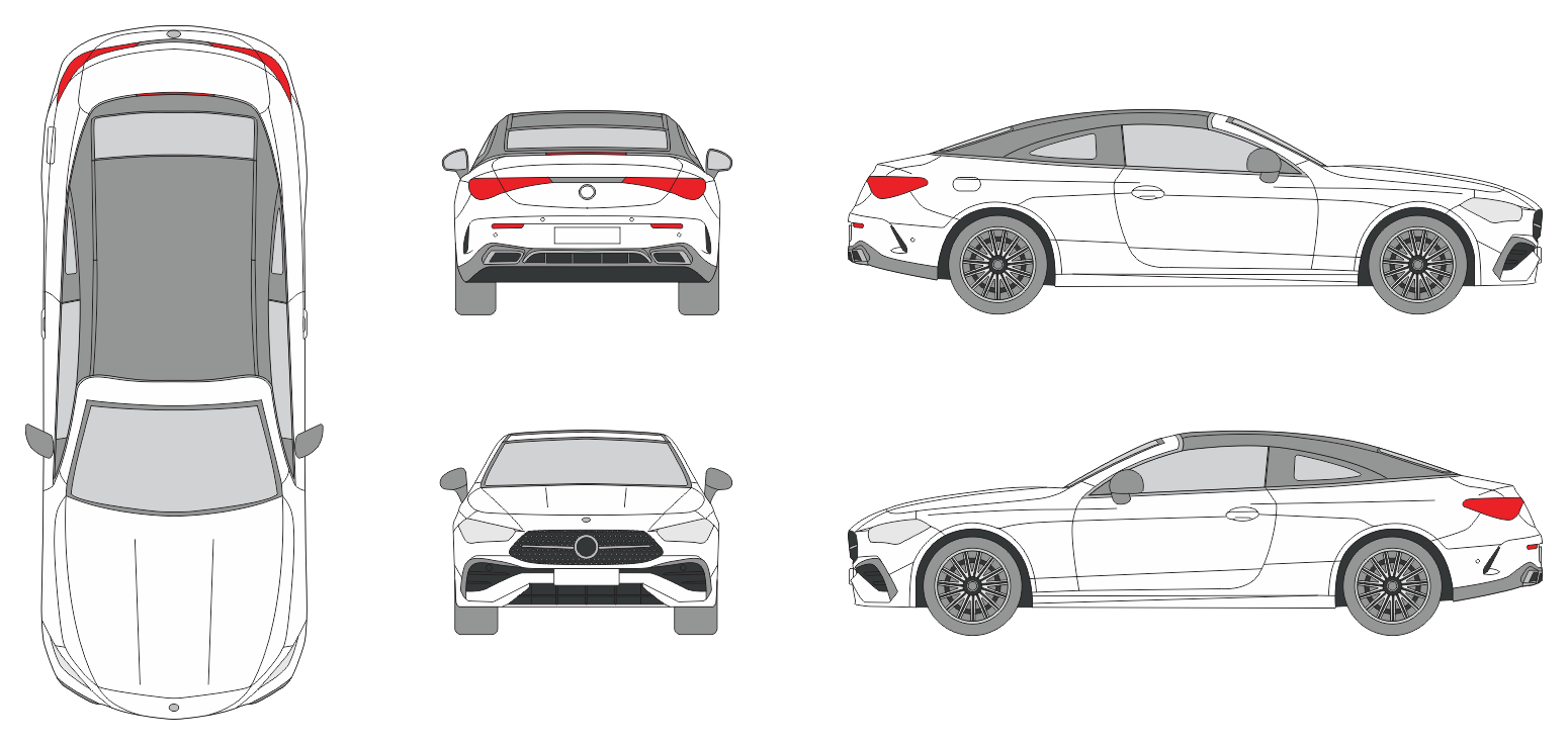 Mercedes Benz CLE 2023 Car Template