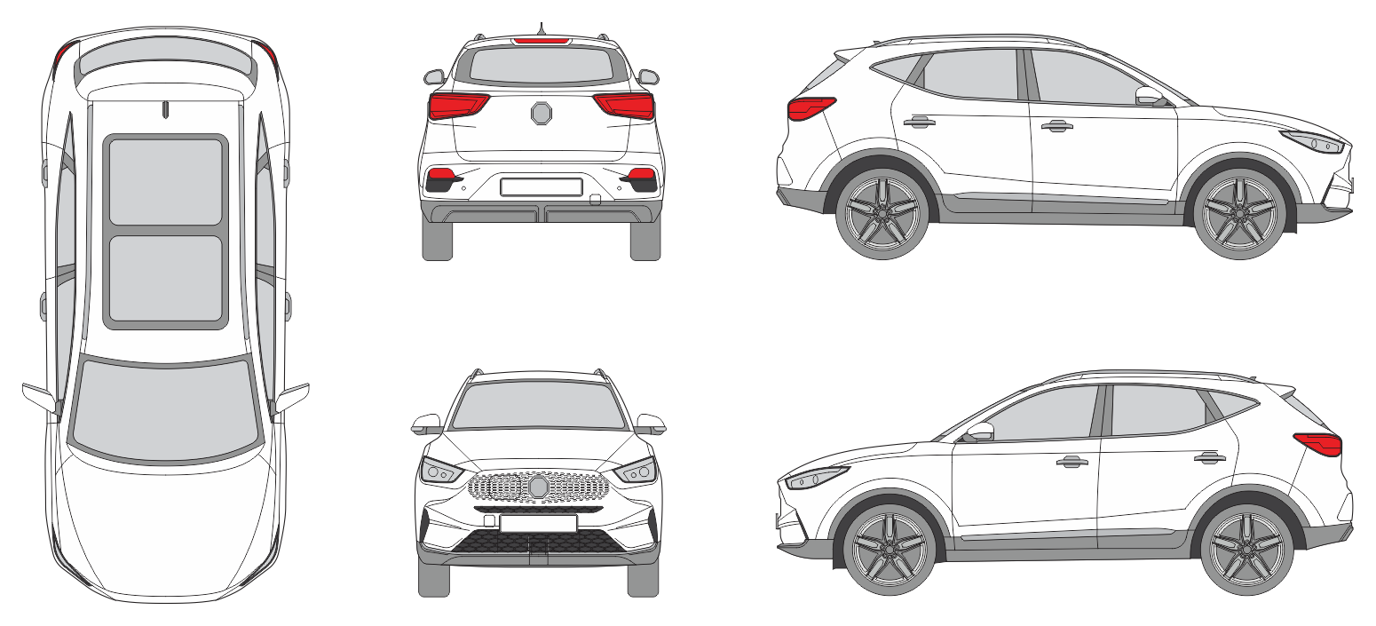 MG ZS EV 2021 SUV Template