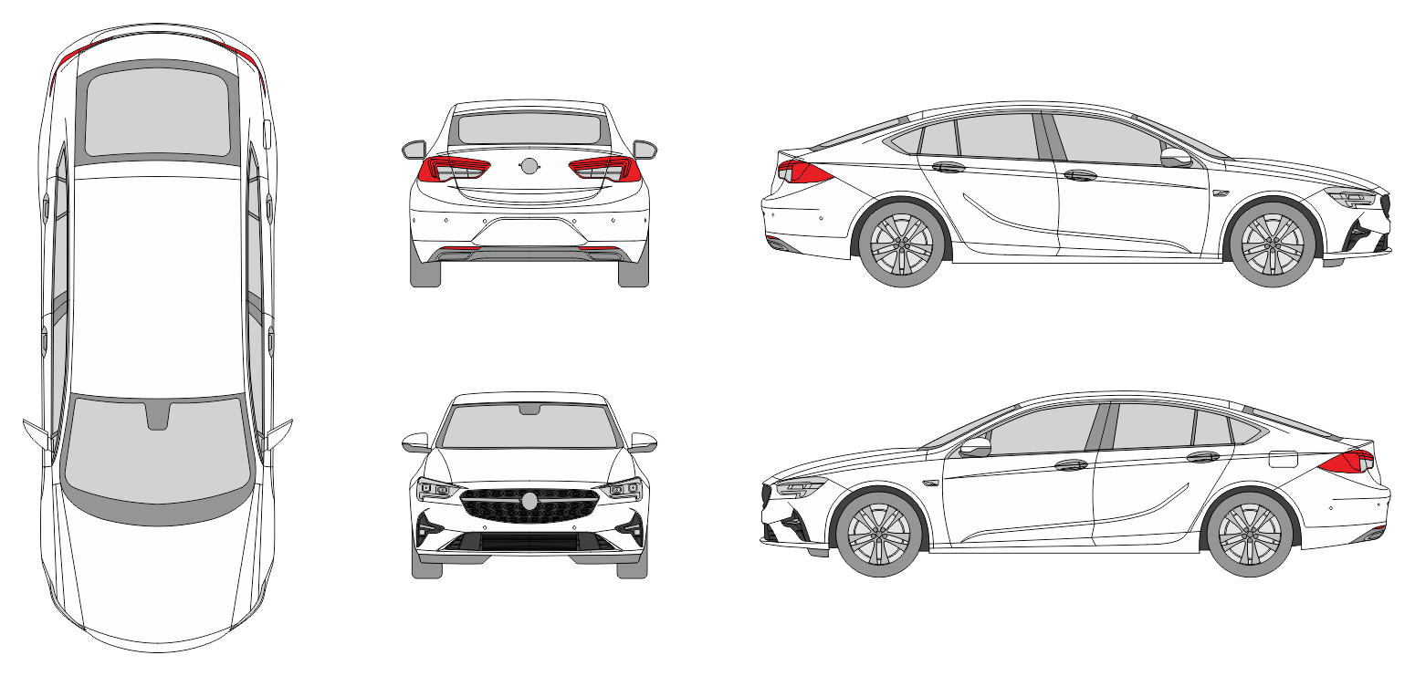 Opel Insignia Grand Sport 2020 Car Template