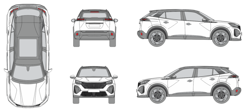 Peugeot 2008 2023 SUV Template