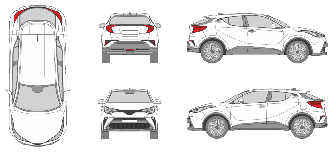 Toyota C-HR 2019 Car Template