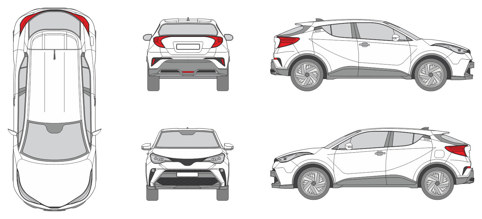 Toyota C-HR 2019 Car Template