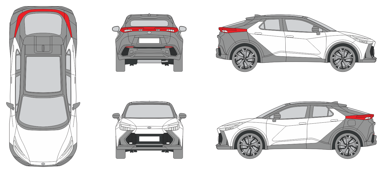 Toyota C-HR 2023 Car Template
