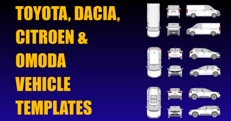 Toyota, Dacia, Citroen and Omoda Vehicle Templates Added