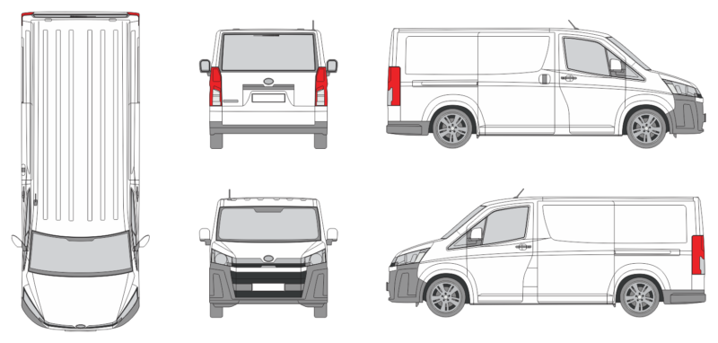 Toyota HiAce 2019 Van Template