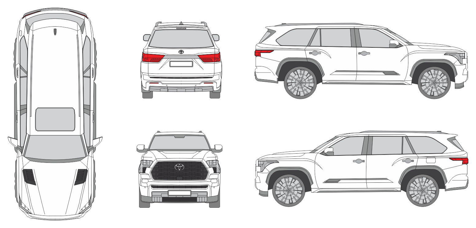 Toyota Sequoia 2022 SUV Template