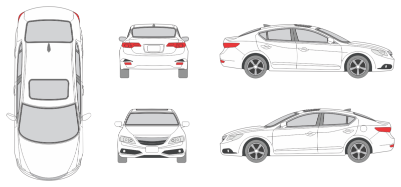 Acura ILX 2013 Car Template