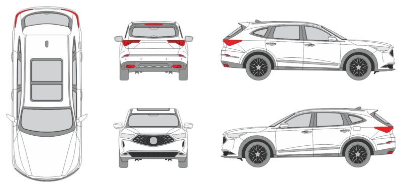 Acura MDX 2021 Car Template