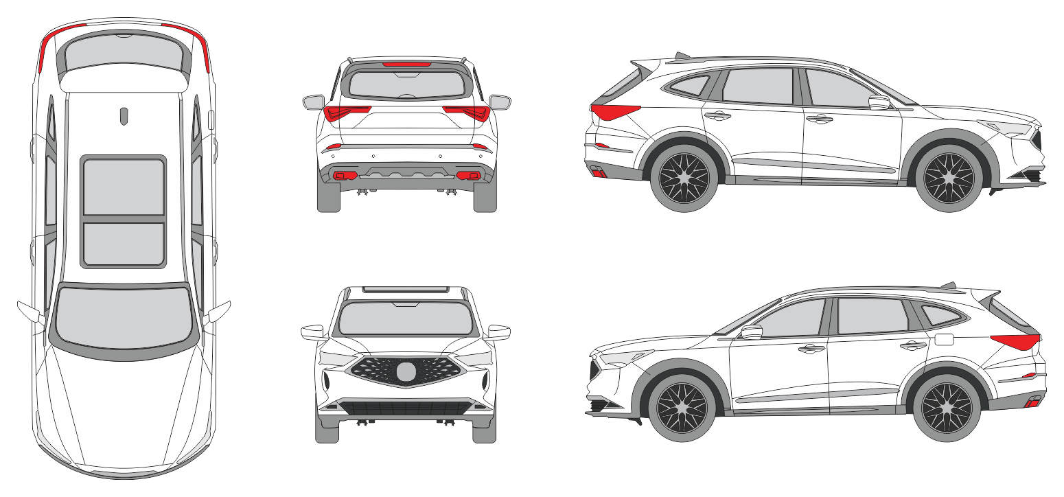 Acura MDX 2021 Car Template