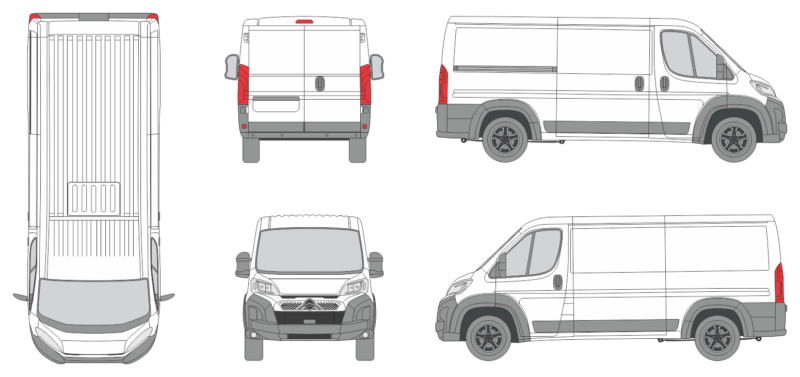 Citroen Jumper 2024 Med Long Van Template