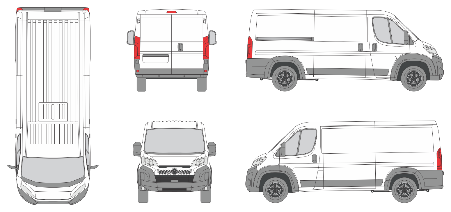 Citroen Jumper 2024 Med Long Van Template