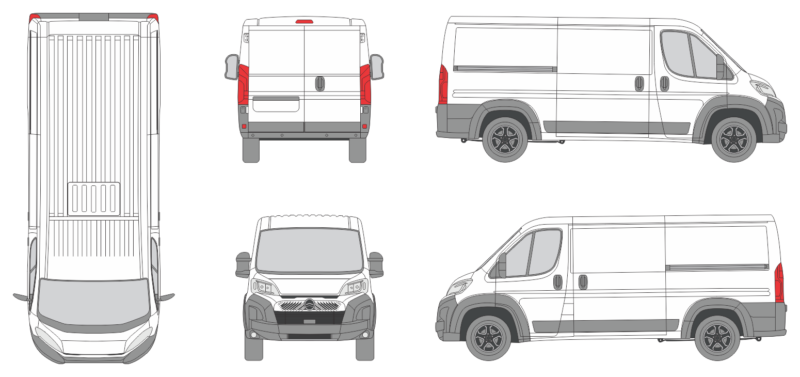 Citroen Jumper 2024 Medium Van Template