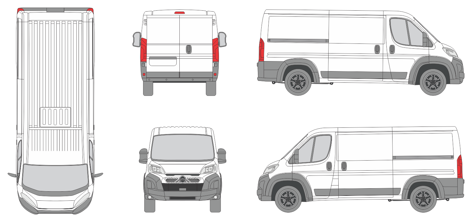 Citroen Jumper 2024 Medium Van Template