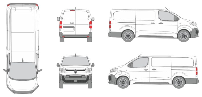 Citroen Jumpy Electric 2024 Long Van Template