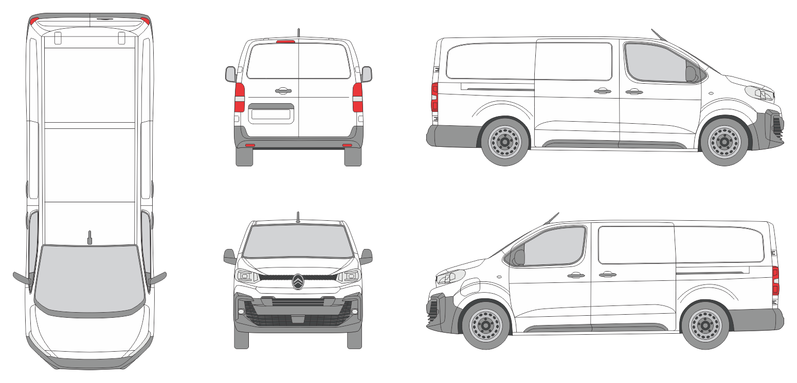 Citroen Jumpy Electric 2024 Long Van Template