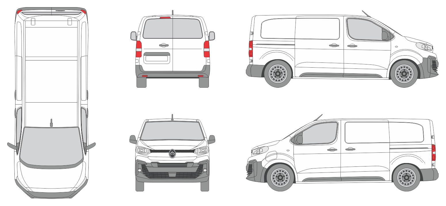 Citroen Jumpy Electric 2024 Med Long Van Template