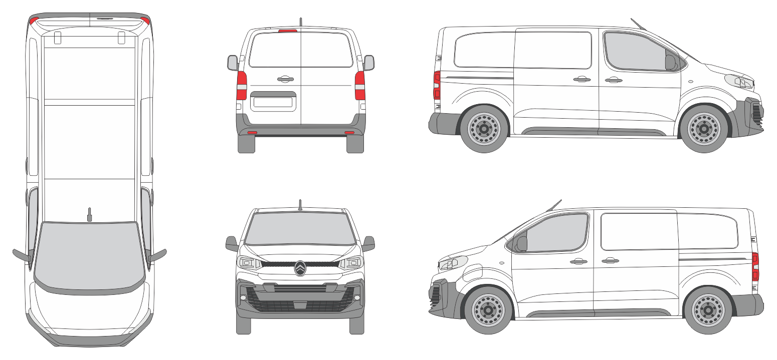 Citroen Jumpy Electric 2024 Med Long Van Template