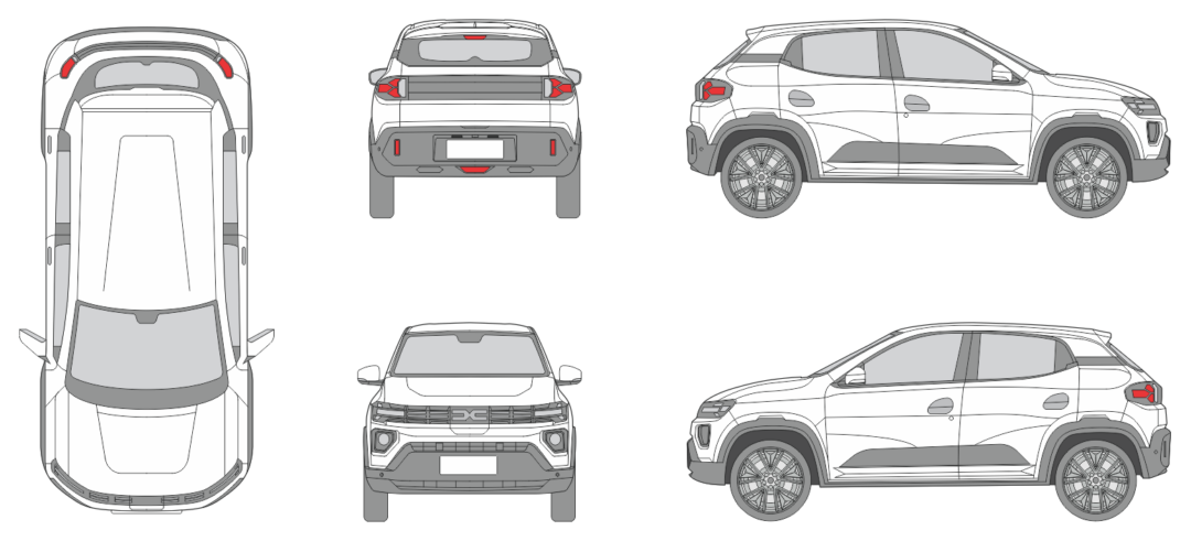 Dacia Spring 2024 SUV Template