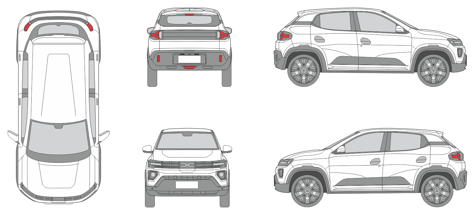 Dacia Spring 2024 SUV Template