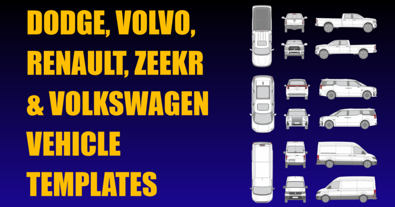 Dodge, Volvo, Renault, Zeekr and Volkswagen Vehicle Templates Added