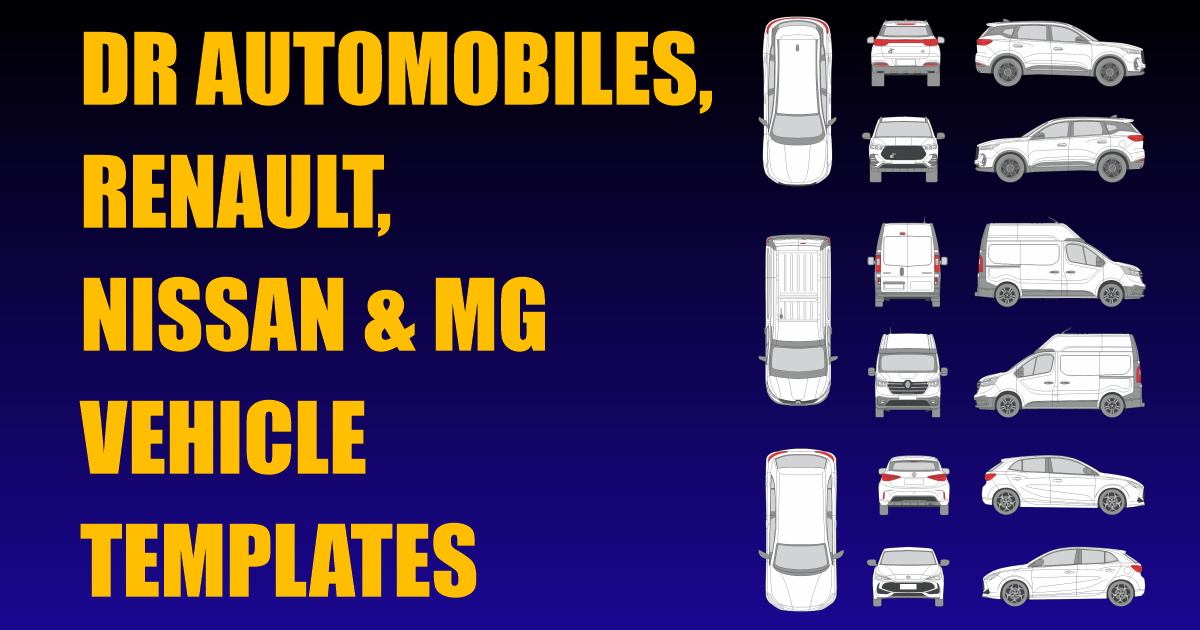 DR Automobiles, Renault, Nissan and MG Vehicle Templates Added